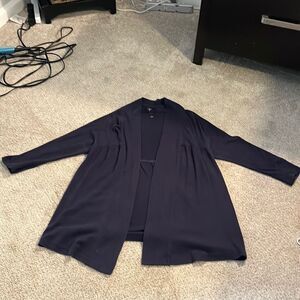 Aqua Open Cardigan 3/4 sleeve Size Small Blue